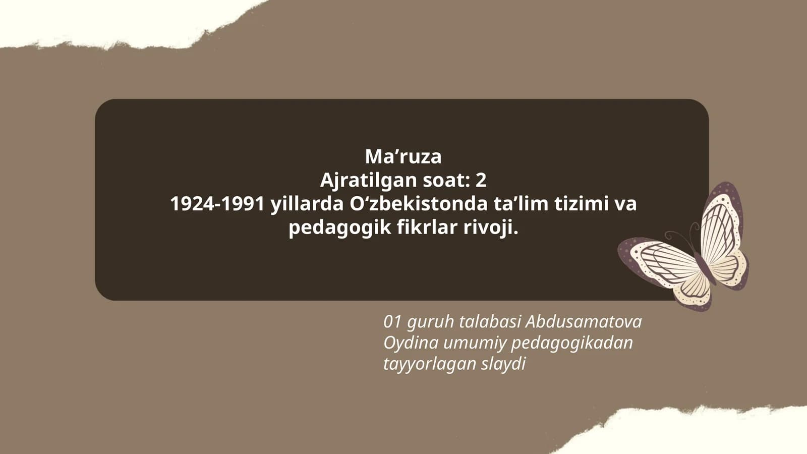 01 guruh talabasi Abdusamatova Oydina umumiy pedagogikadan tayyorlagan slayd