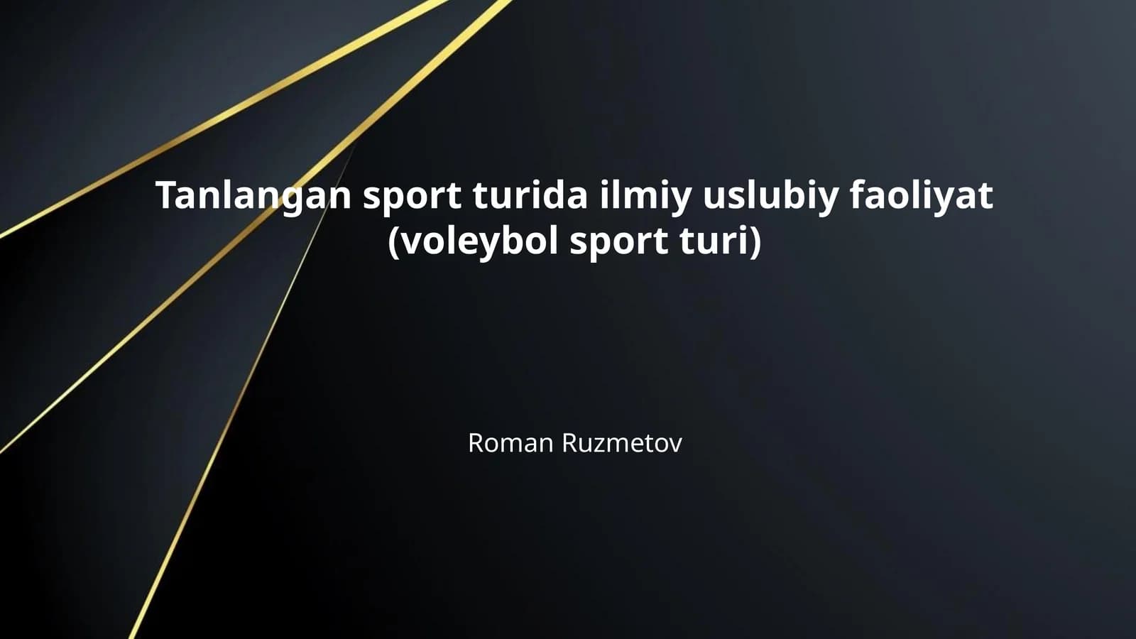 Tanlangan sport turida ilmiy uslubiy faoliyat (voleybol sport turi)
