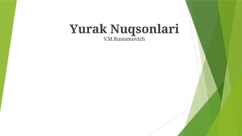 Yurak Nuqsonlari