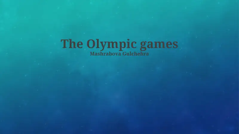 The Olympic games