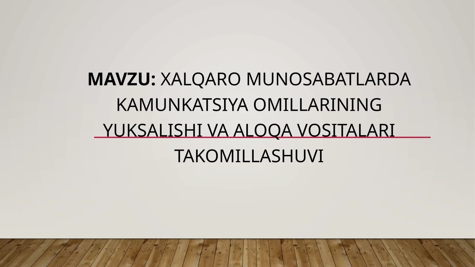 Xalqaro munosabatlarda kamunkatsiya omillarining yuksalishi va aloqa vositalari takomillashuvi