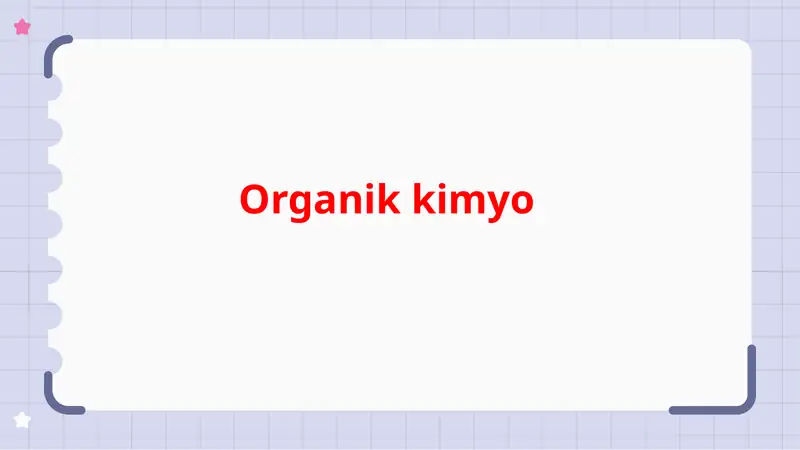 Organikkimyo
