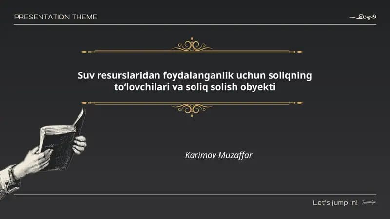 Soliq to'lovchilar turlari