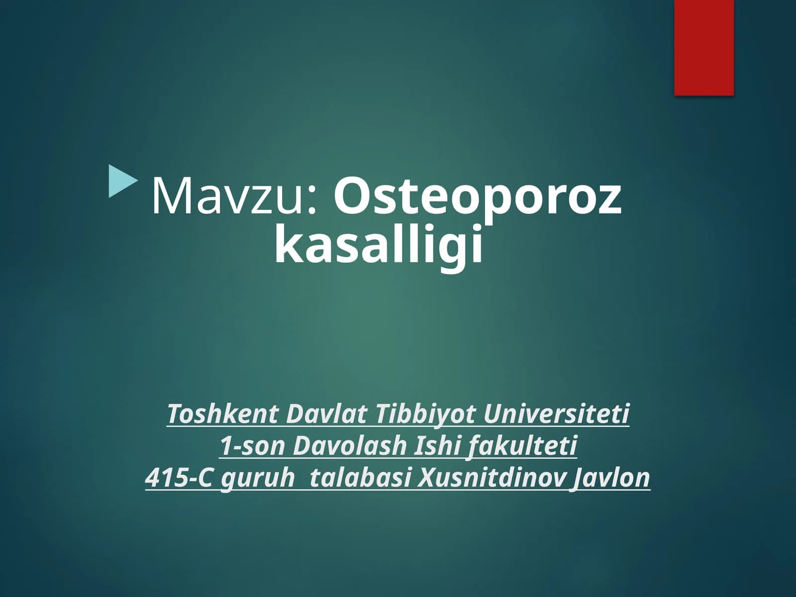 osteoparoz kasalligi