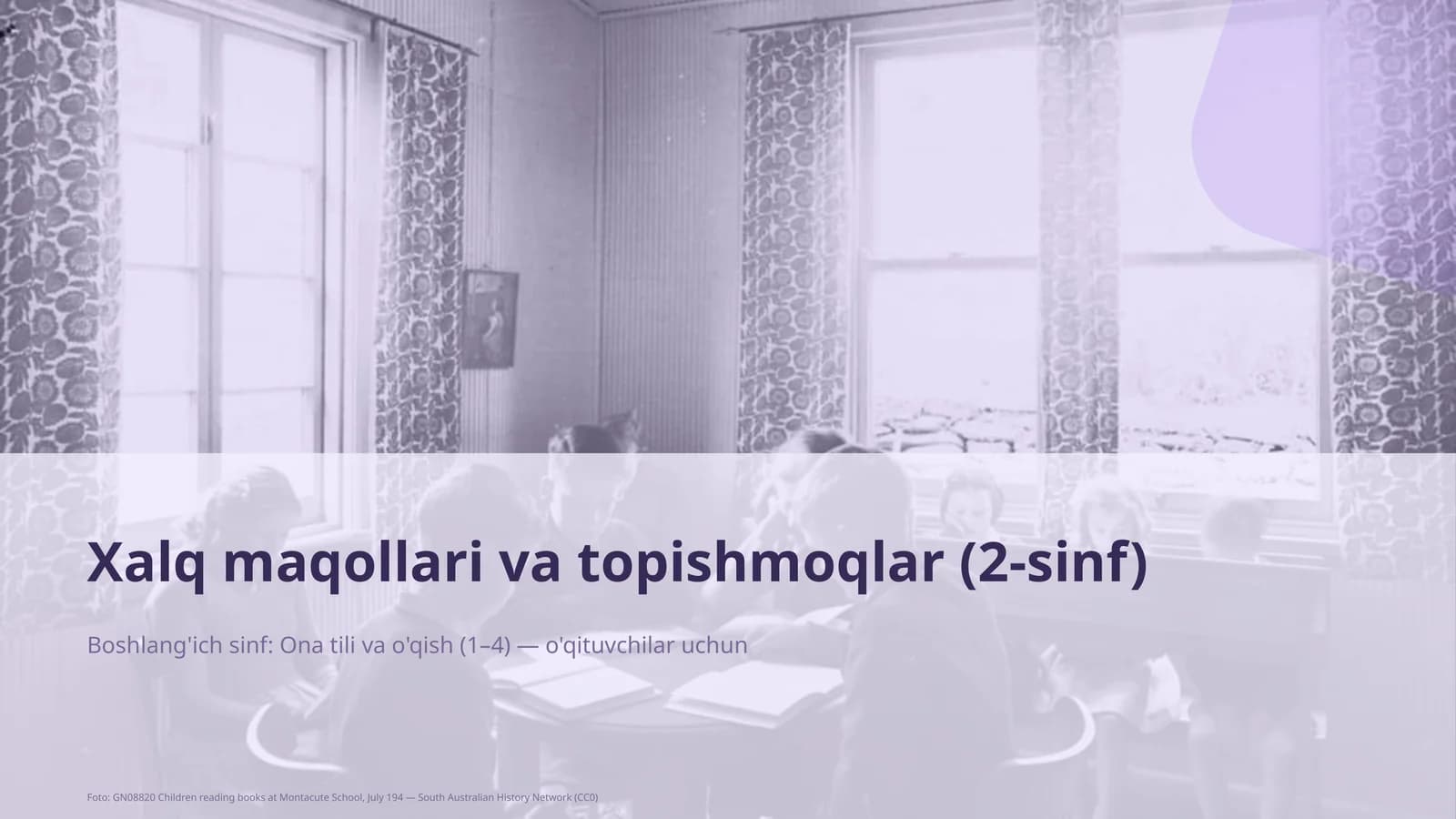 Boshlang'ich sinf: Ona tili va o'qish (1–4) — o'qituvchilar uchun
