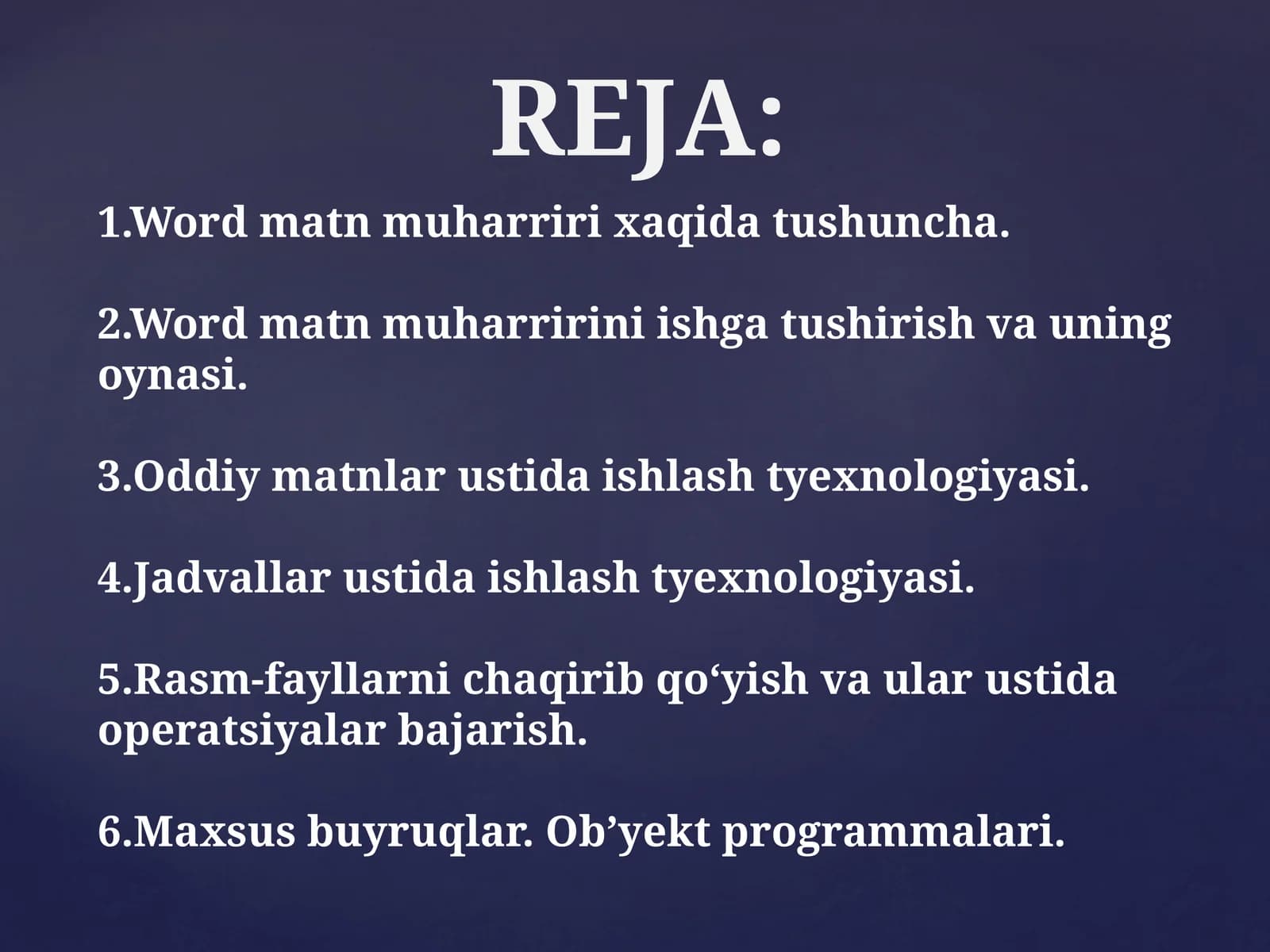 Word matn muharriri