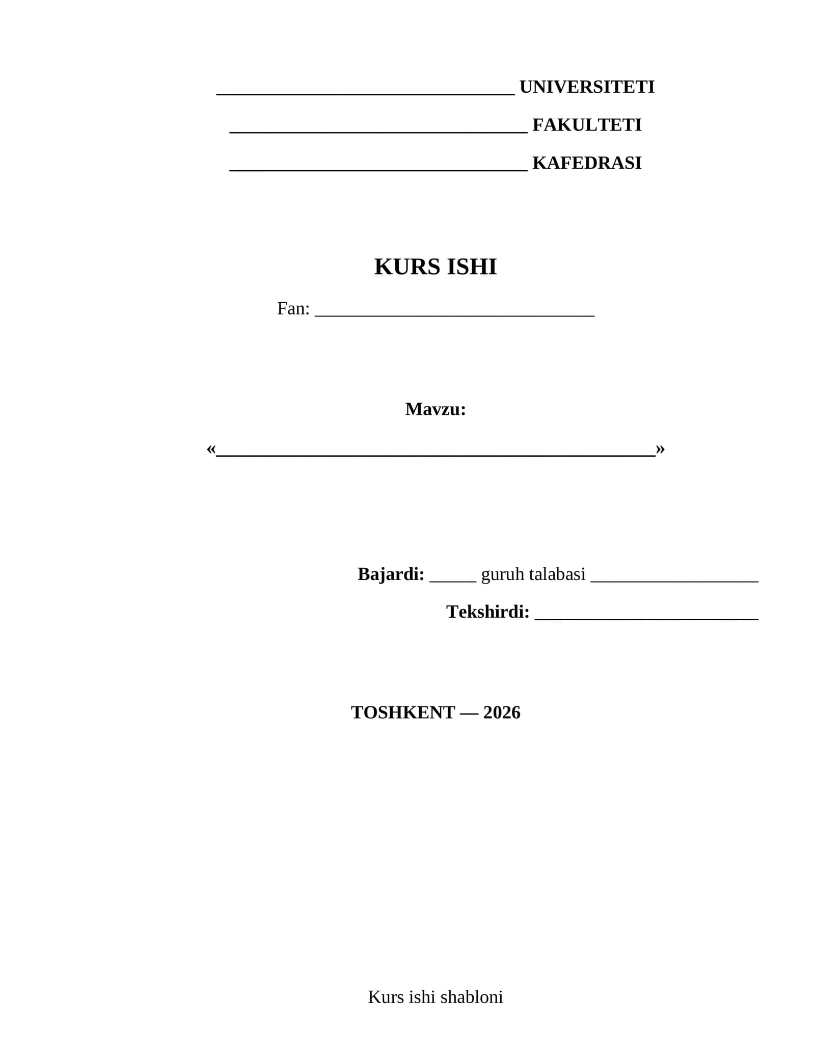 KURS ISHI