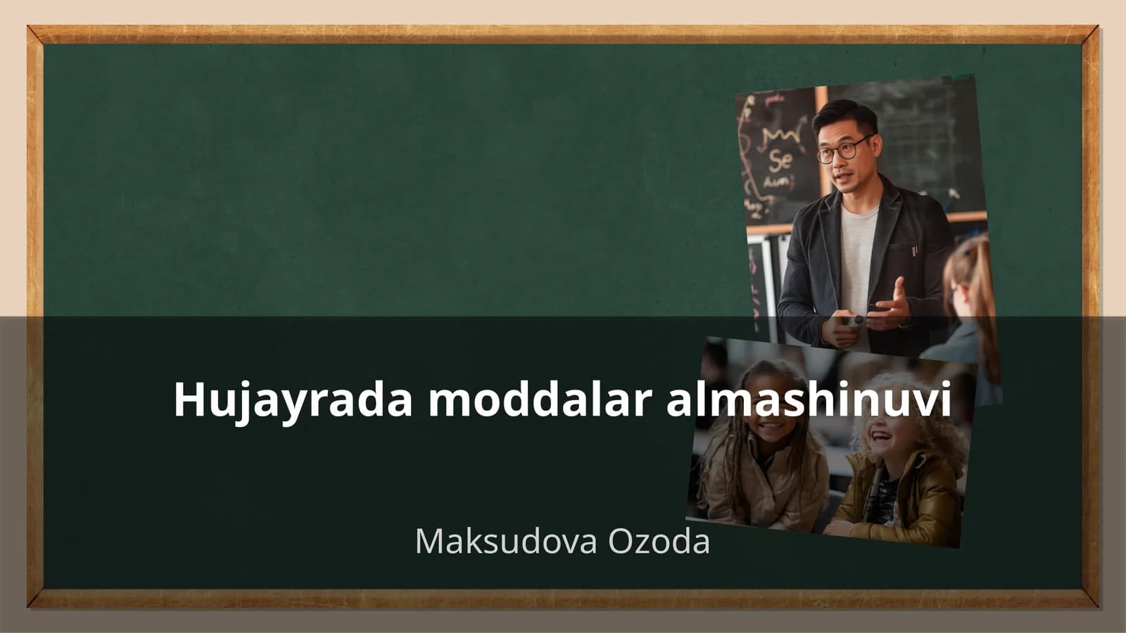 Hujayrada moddalar almashinuvi