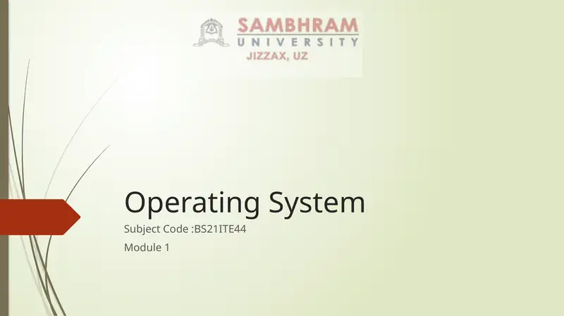 Operating System