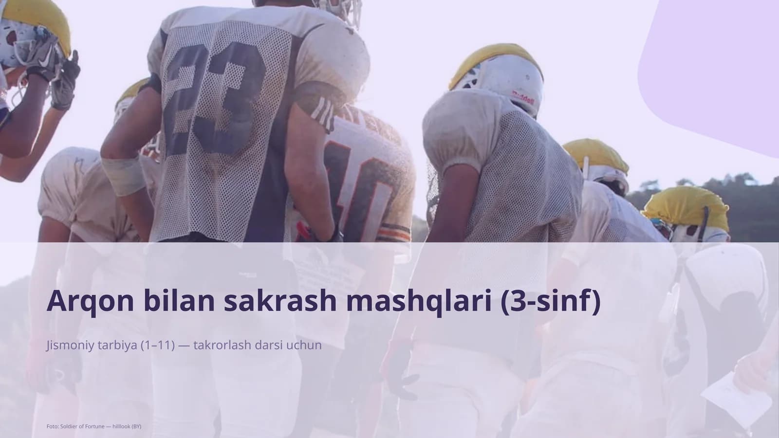 Arqon bilan sakrash mashqlari (3-sinf)
