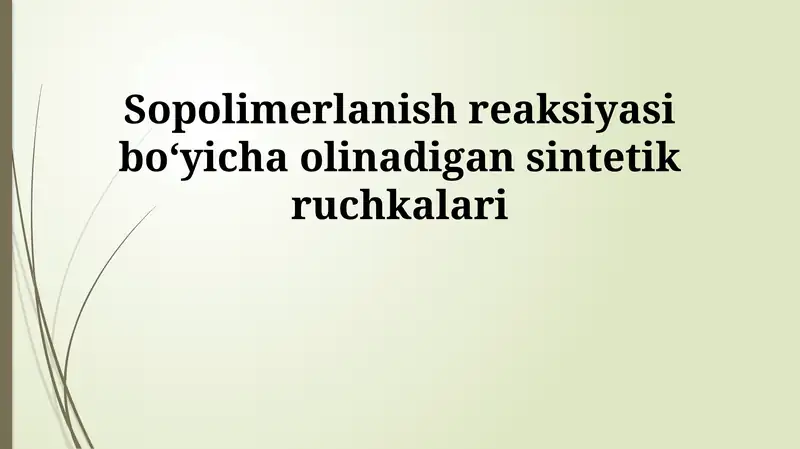 Sintetik qatronlar