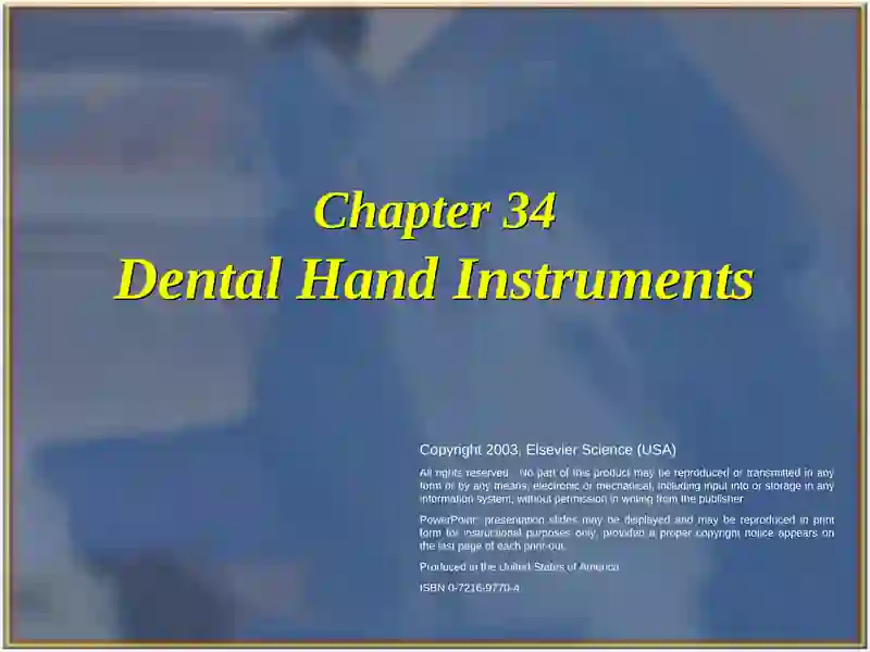 Dental Hand Instruments