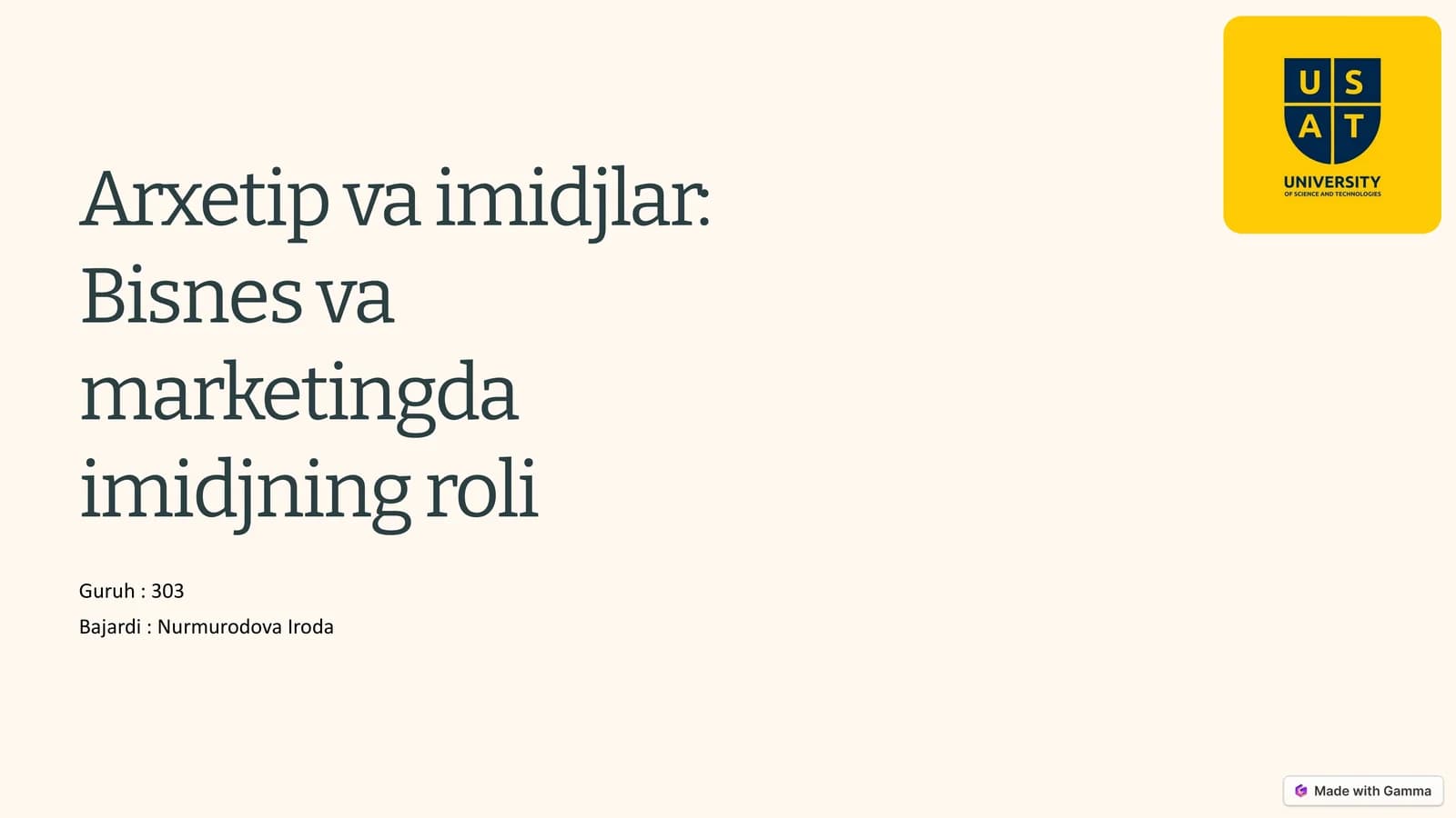 Arxetip va imidjlar: Bisnes va marketingda imidjning roli