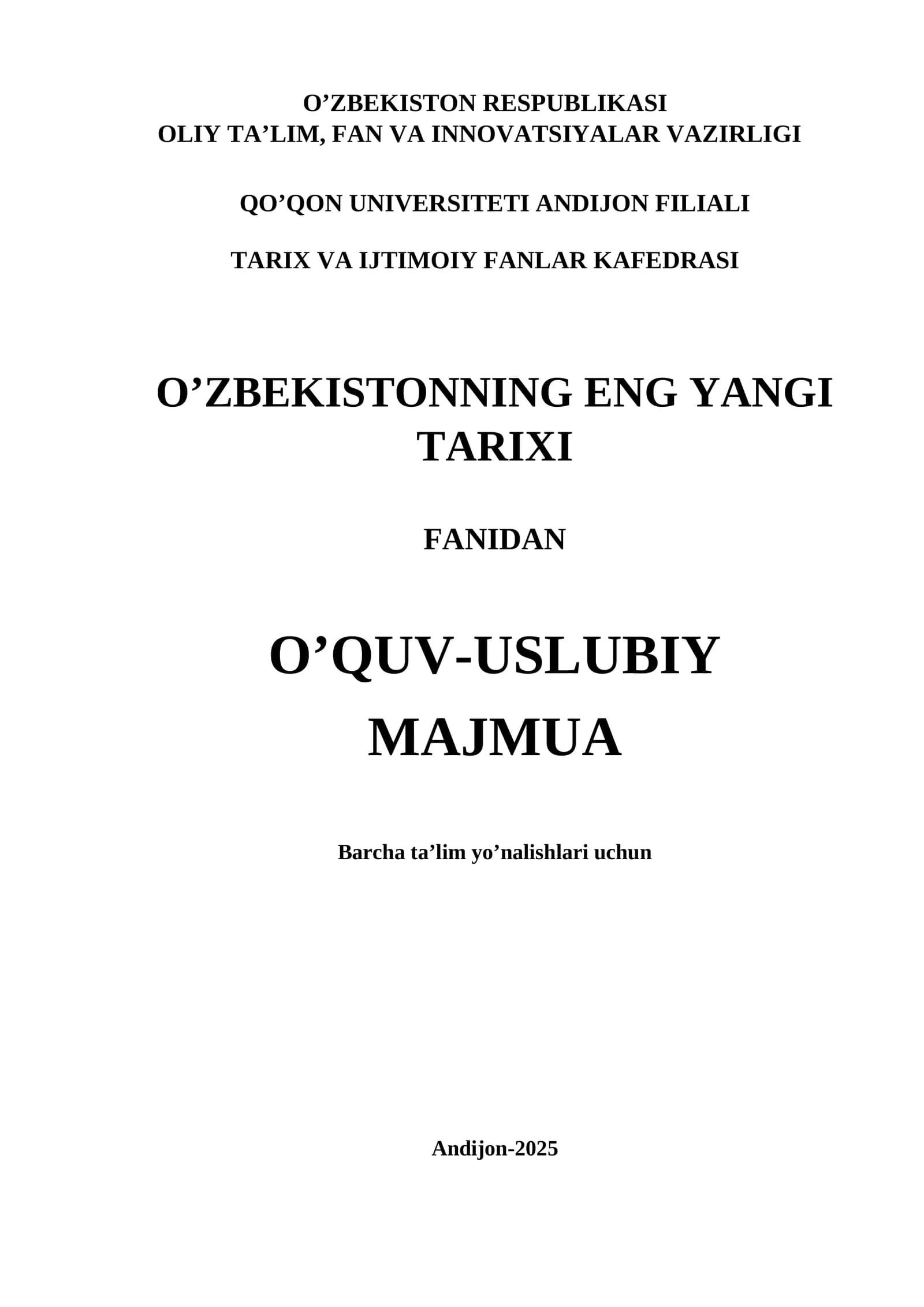 Yangi O’zbekistonda Prezident Sh.M.Mirziyoyev rahbarligi va tashabbusi ostida amalga oshirilayotgan islohotlar