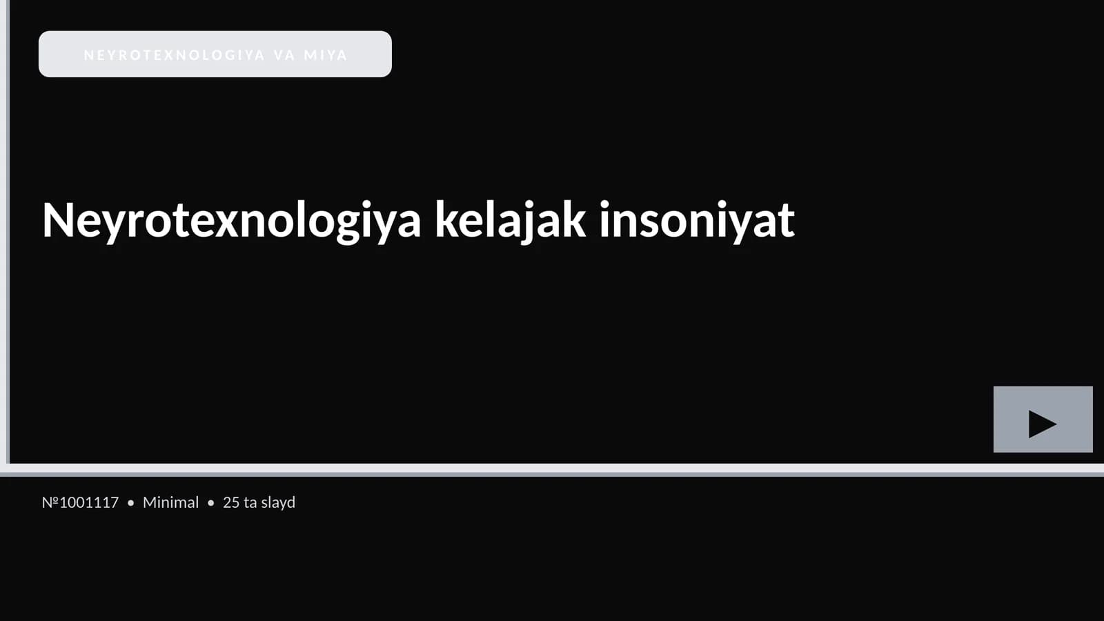 NEYROTEXNOLOGIYA VA MIYA