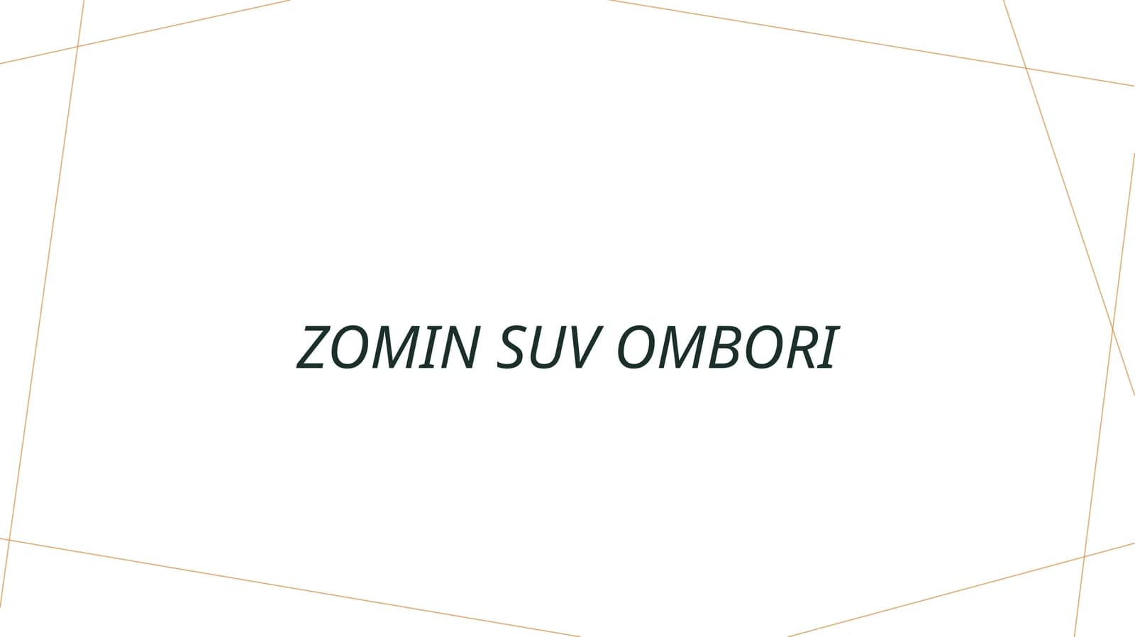 Zomin suv ombori