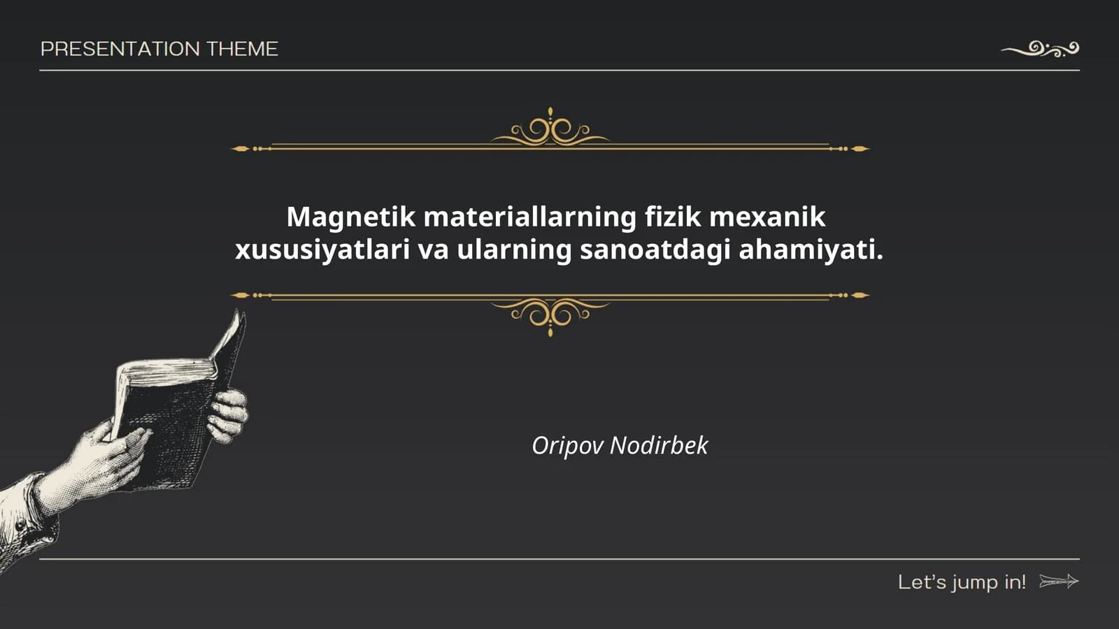 Magnetik materiallarning fizik mexanik xususiyatlari va ularning sanoatdagi ahamiyati