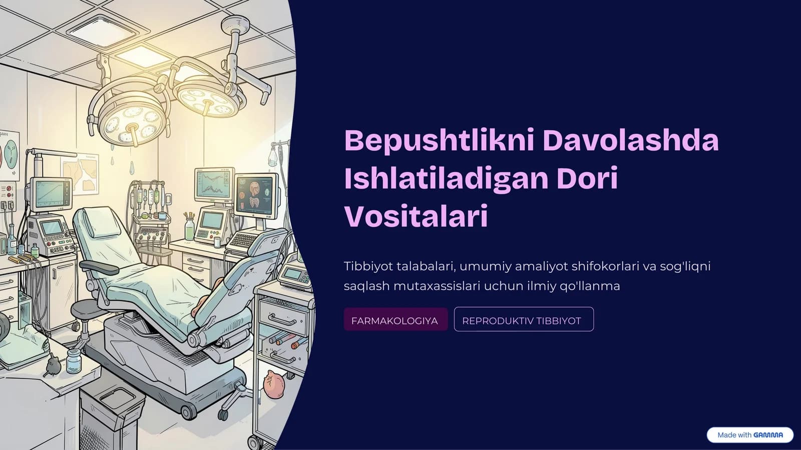 Bepushtlikni Davolashda Ishlatiladigan Dori Vositalari