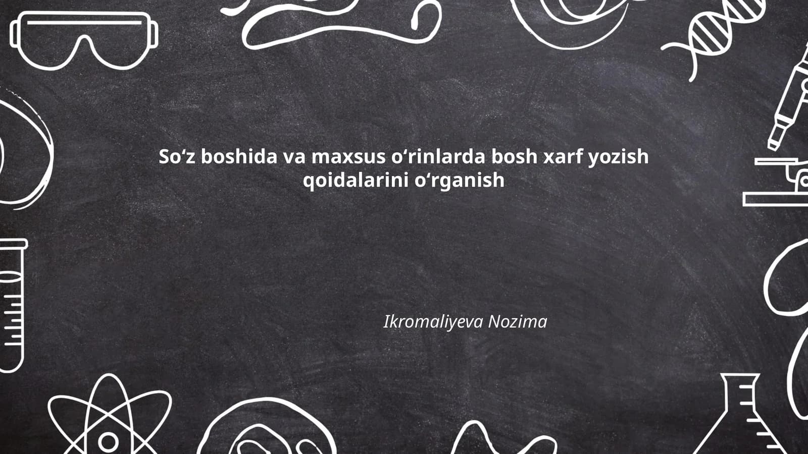 Gap boshida va maxsus oʻrinlarda bosh xarf yozish qoidalarini oʻrganish