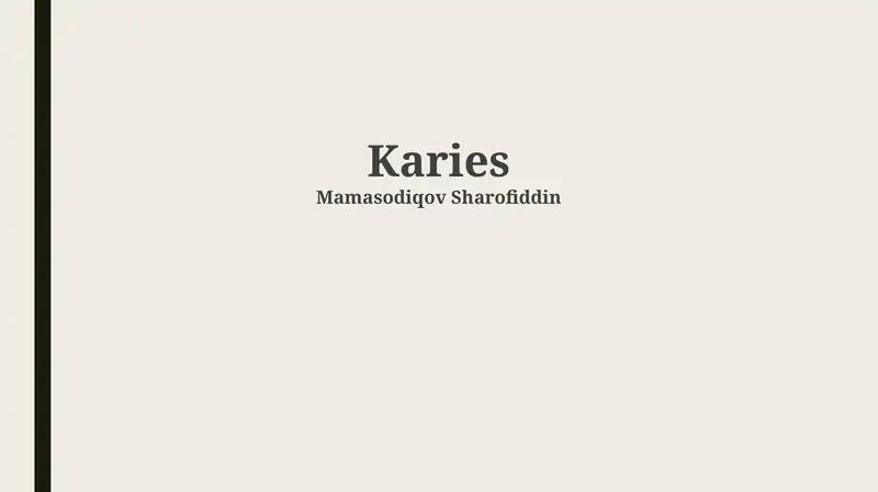 Karies