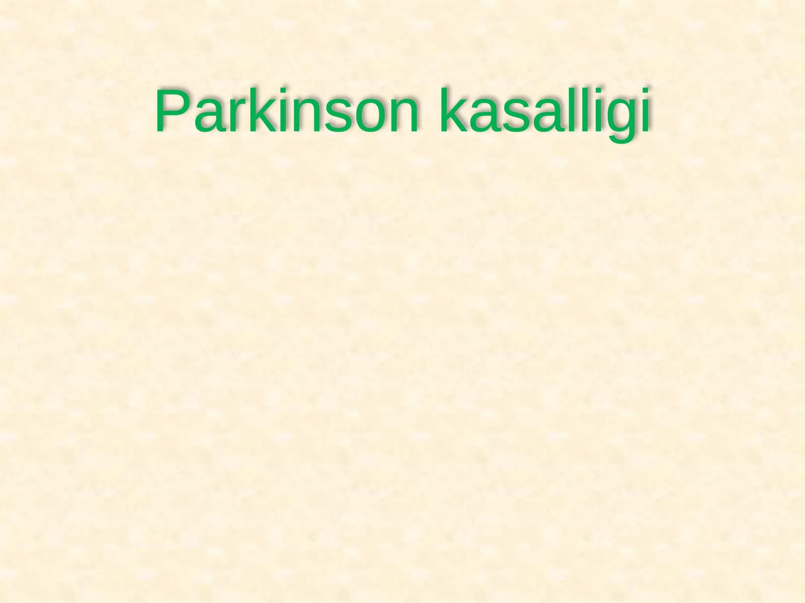 Parkinson kasalligi