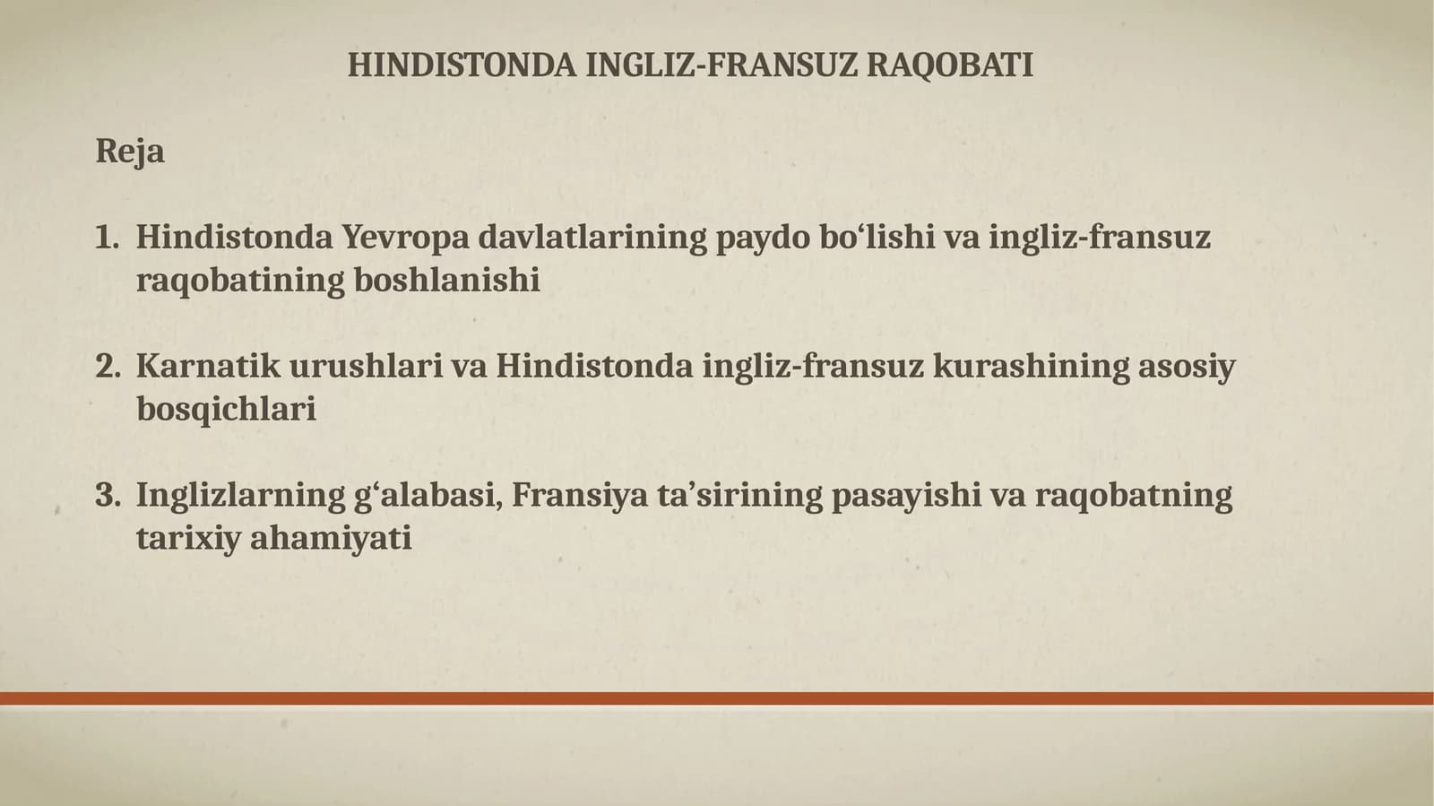HINDISTONDA INGLIZ-FRANSUZ RAQOBATI