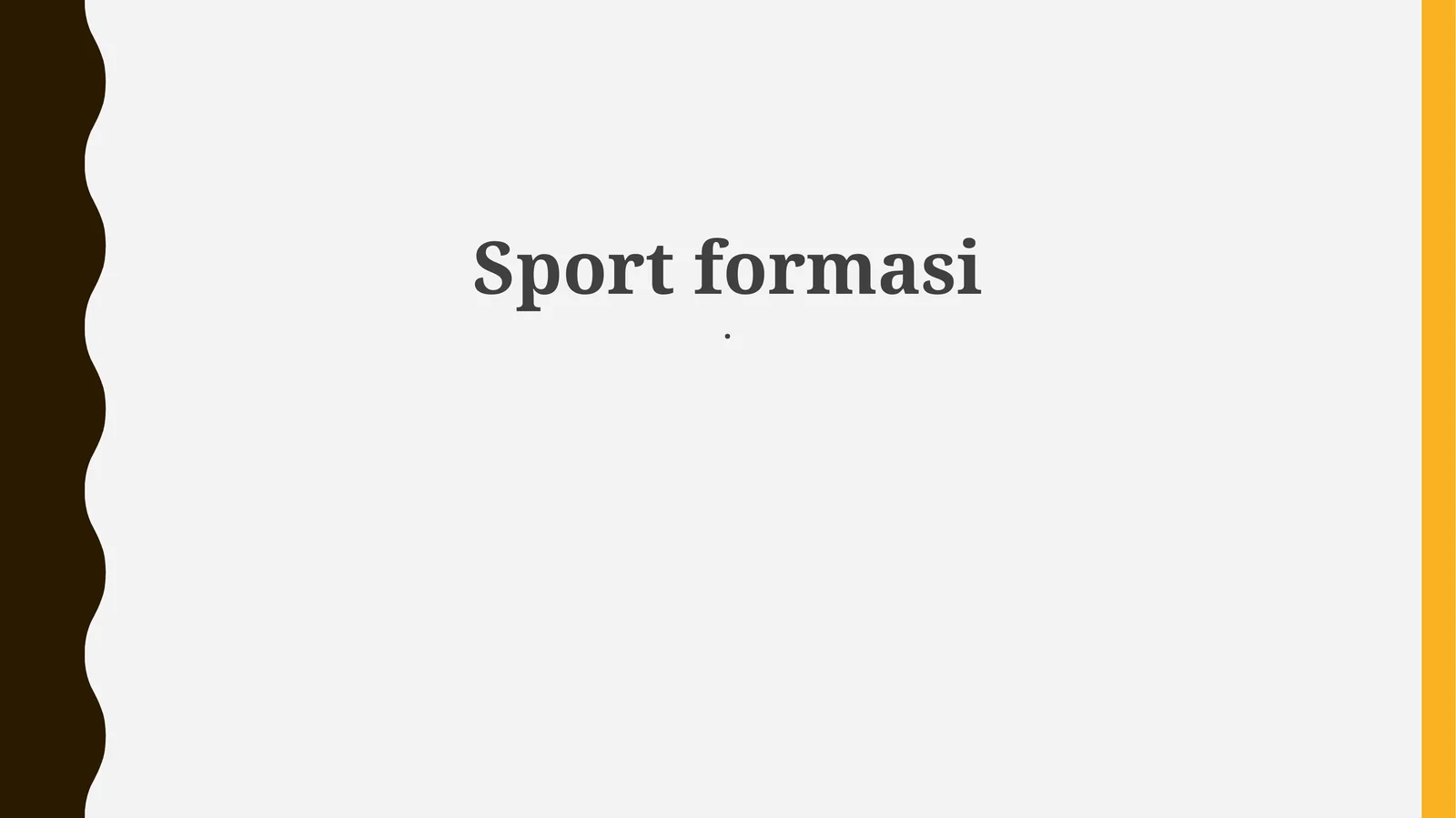 Sport formasi