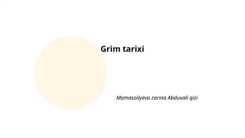 Grim tarixi