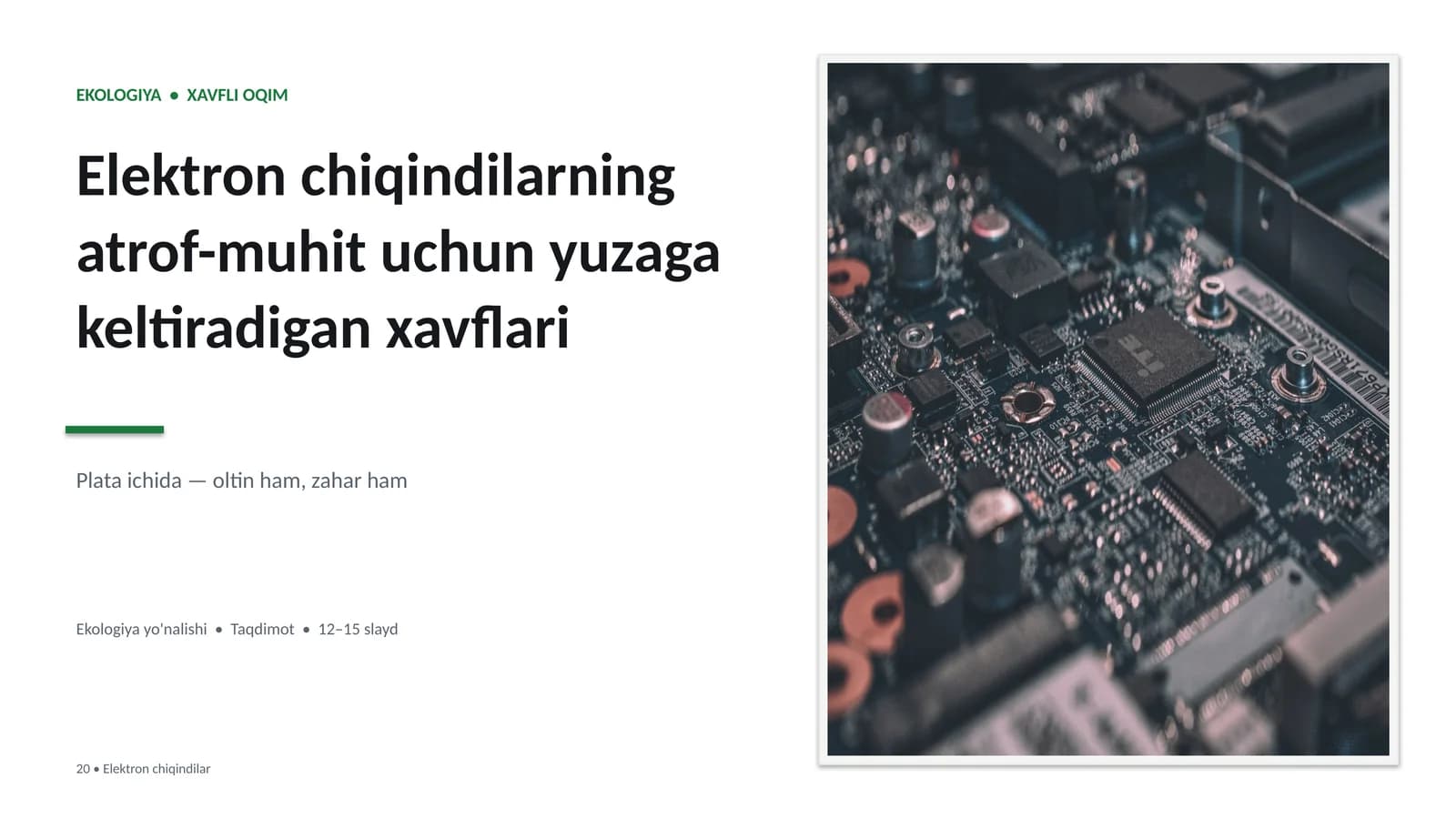 ELEKTRON CHIQINDILAR