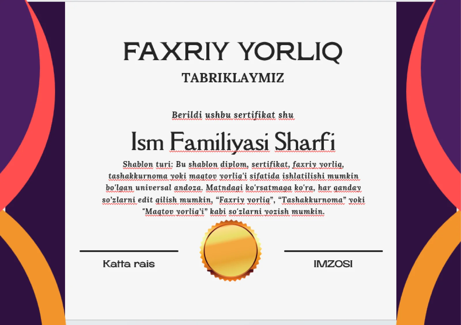 FAXRIY YORLIQ