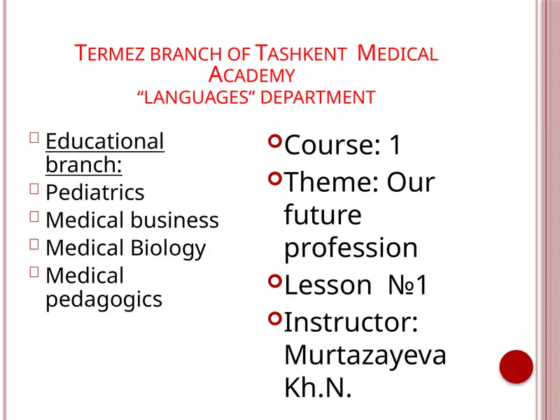 Our future profession