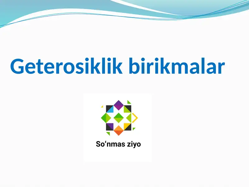 Geterosiklik birikmalar