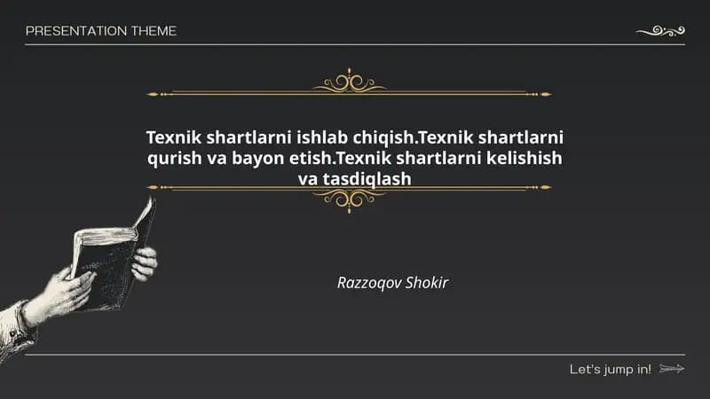 Texnik shartlarni ishlab chiqish