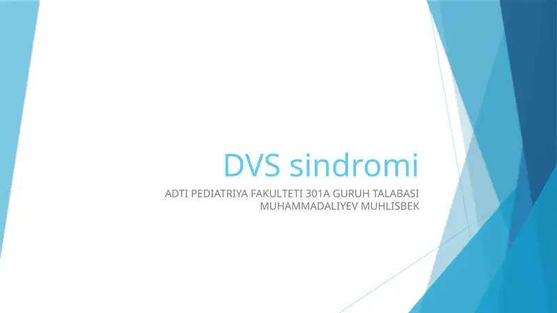 DVS sindromi