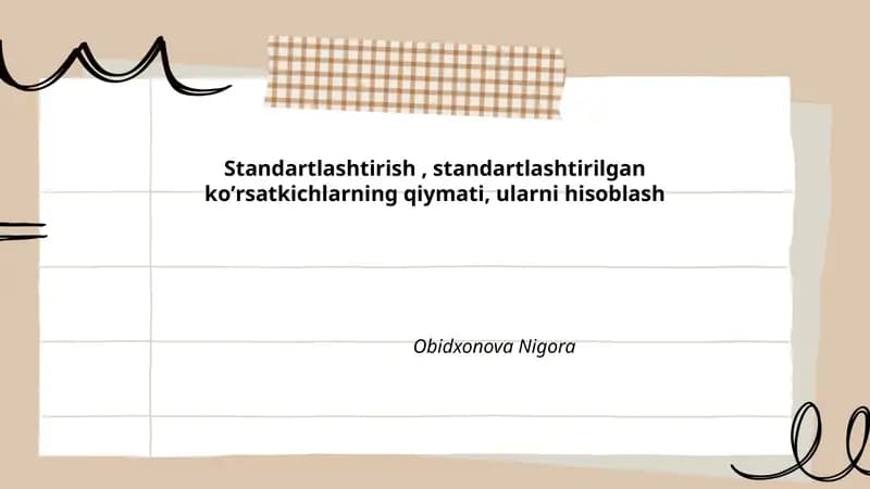 Standartlashtirish