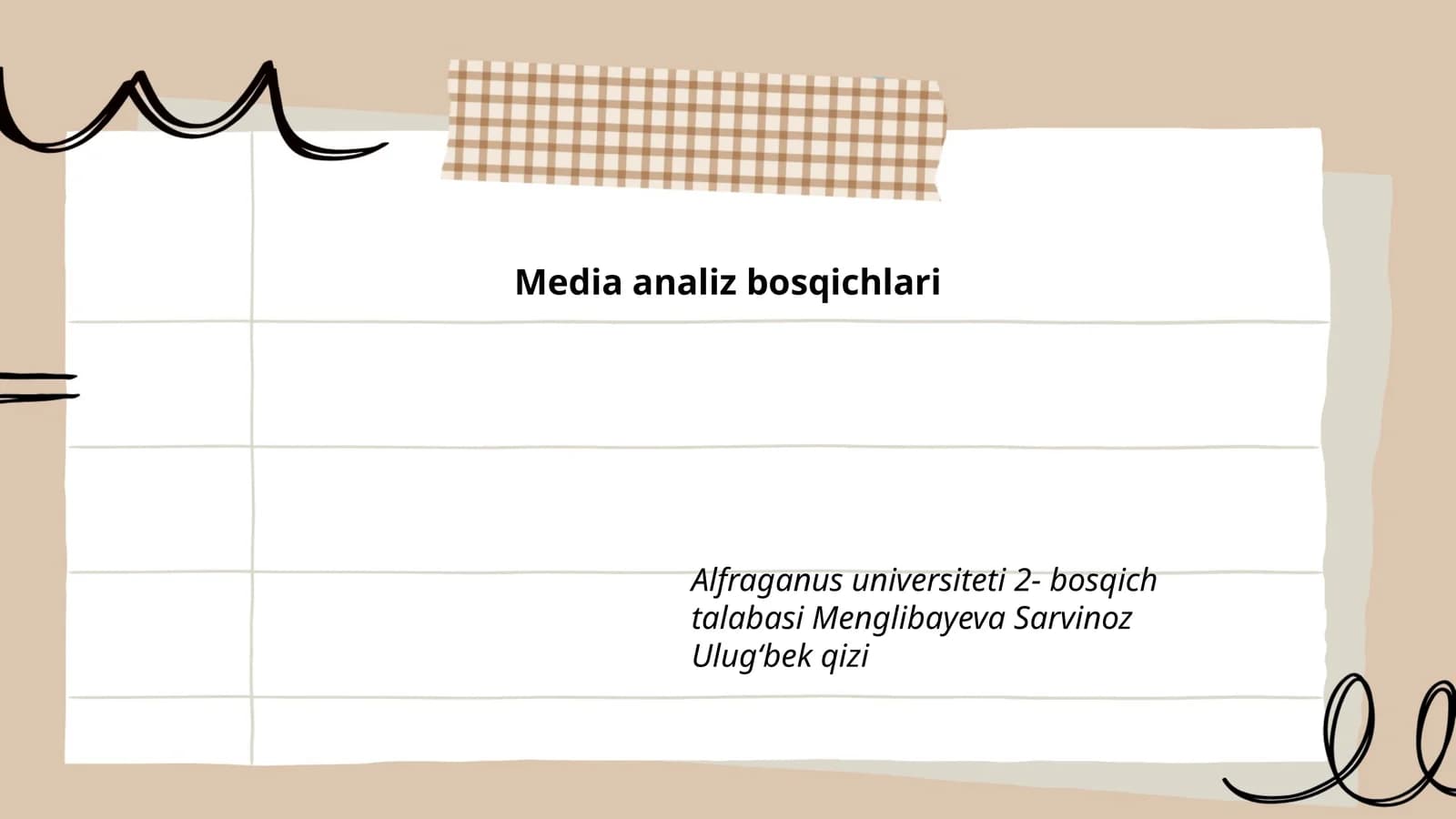 Media analiz bosqichlari