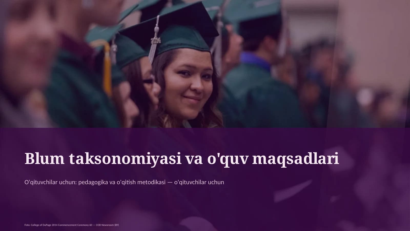 Blum taksonomiyasi va o'quv maqsadlari