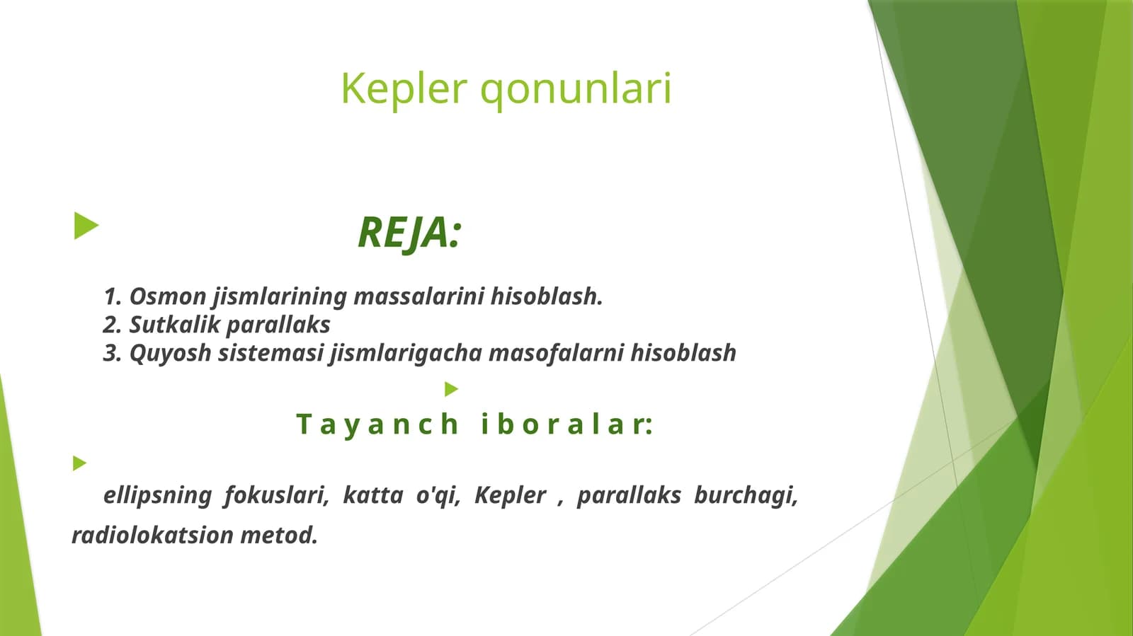Keplerqonunlari