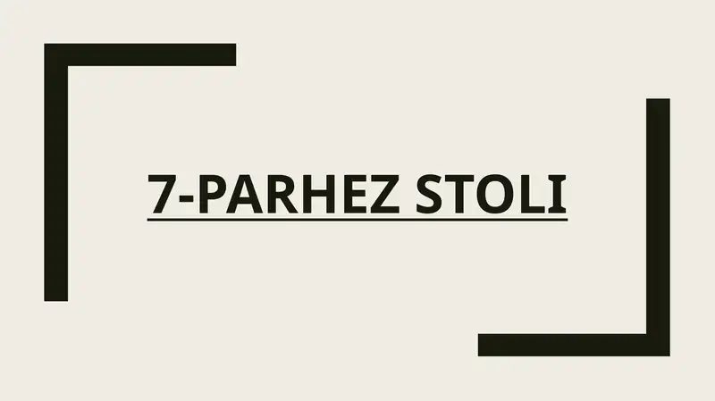7-parhez stoli
