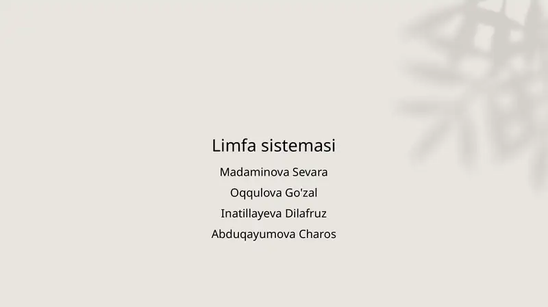 Limfa sistemasi