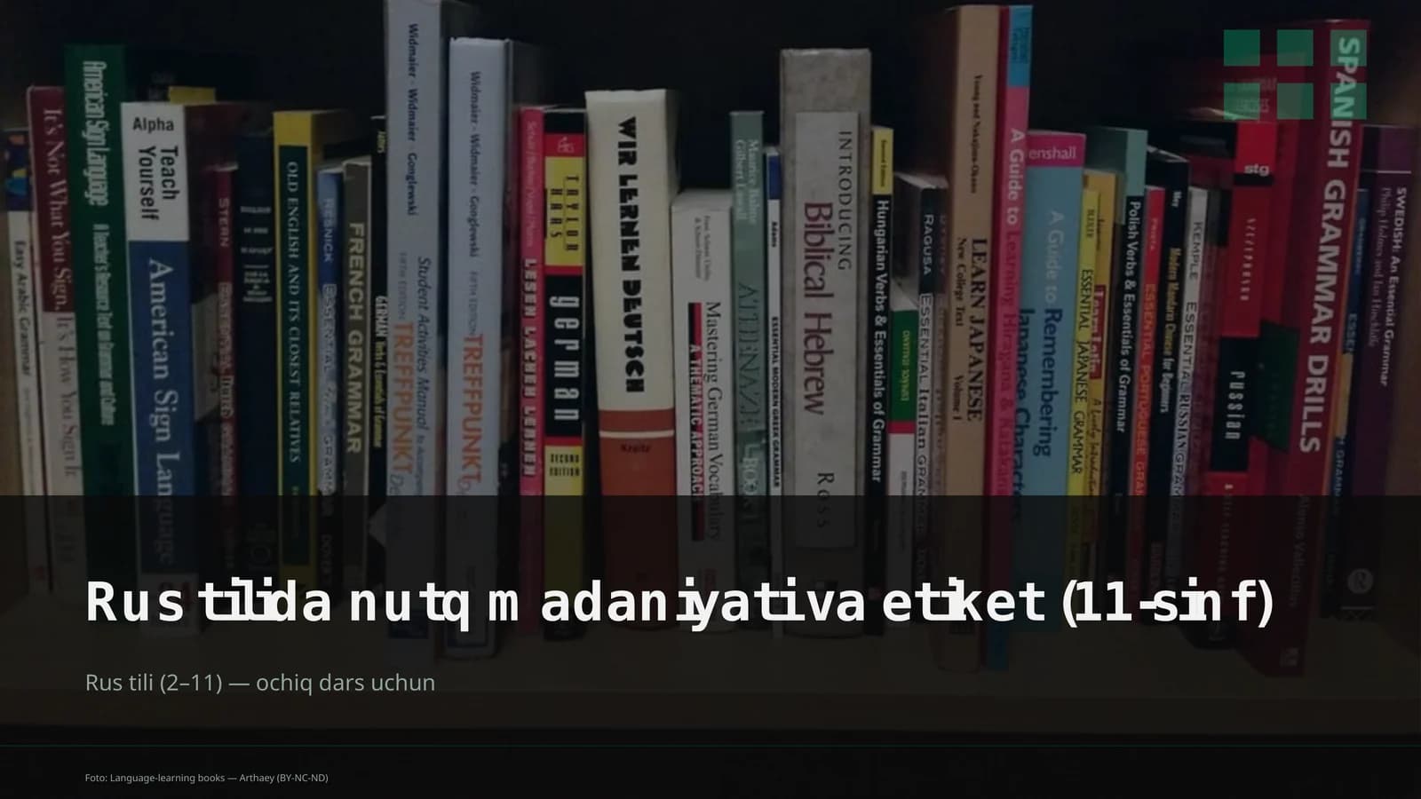 Rus tilida nutq madaniyati va etiket (11-sinf)