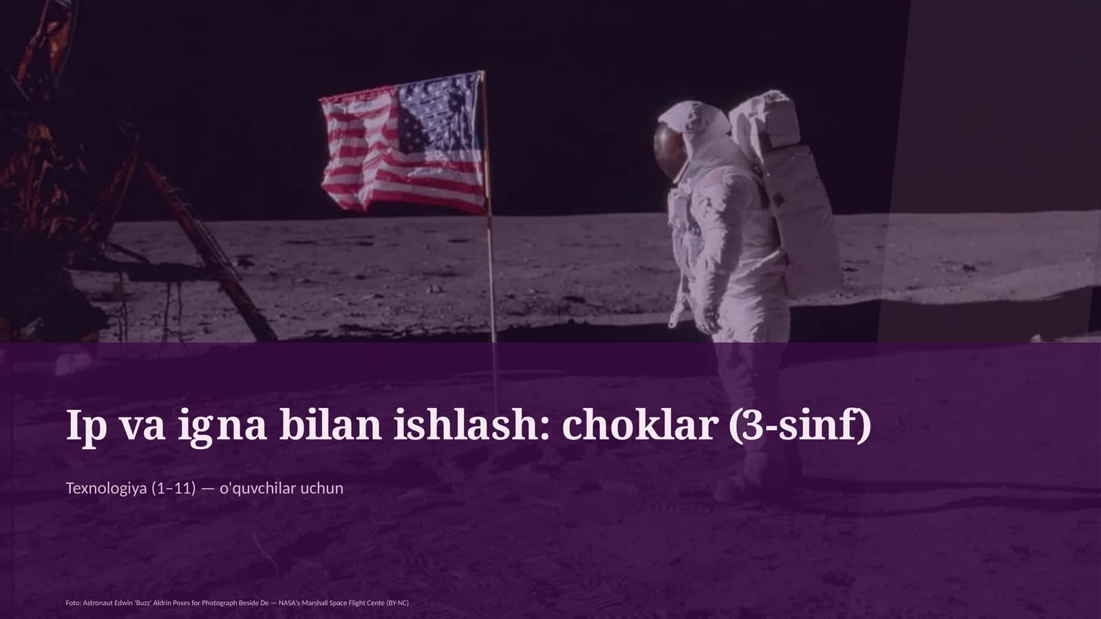 Ip va igna bilan ishlash: choklar (3-sinf)