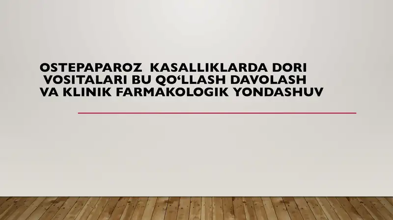 Osteoporoz kasalliklari