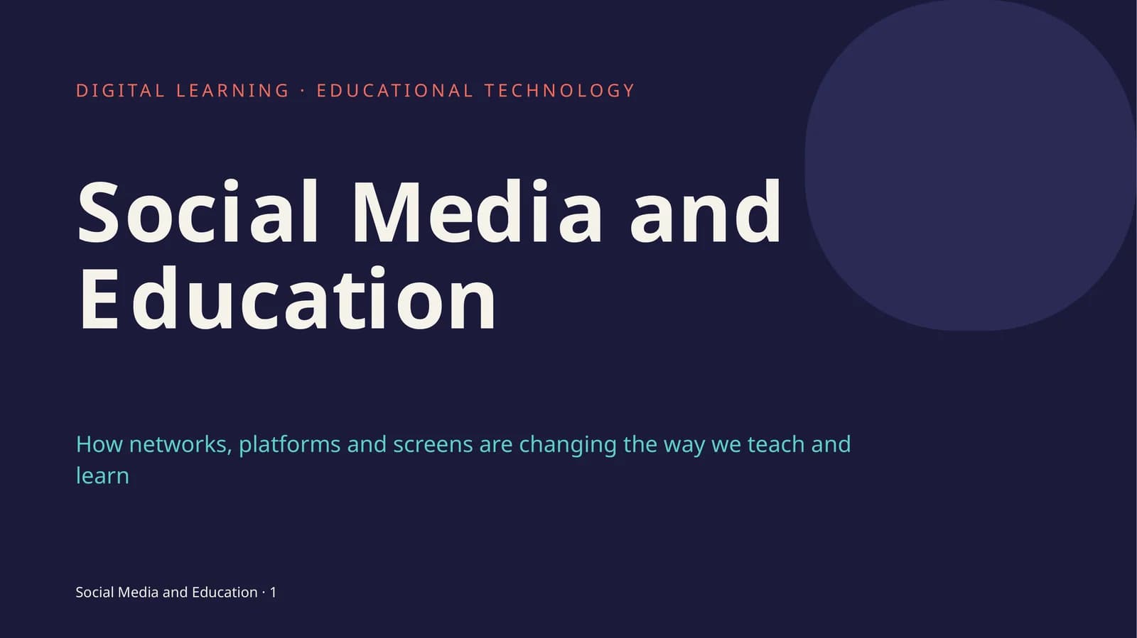 Social Media and Education