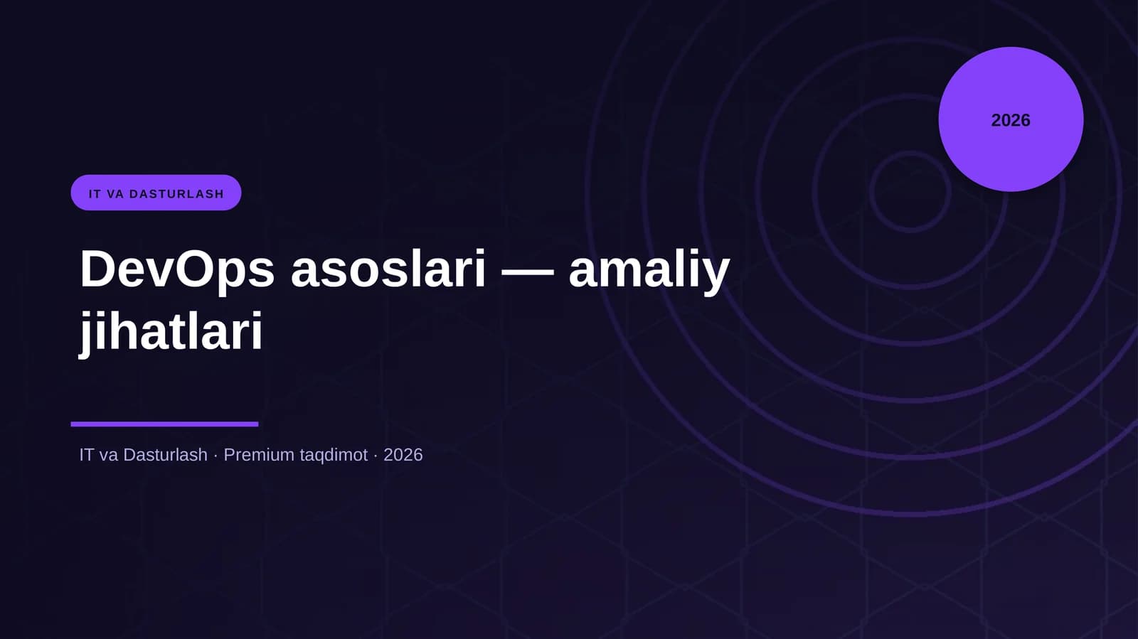 DevOps asoslari — amaliy jihatlari