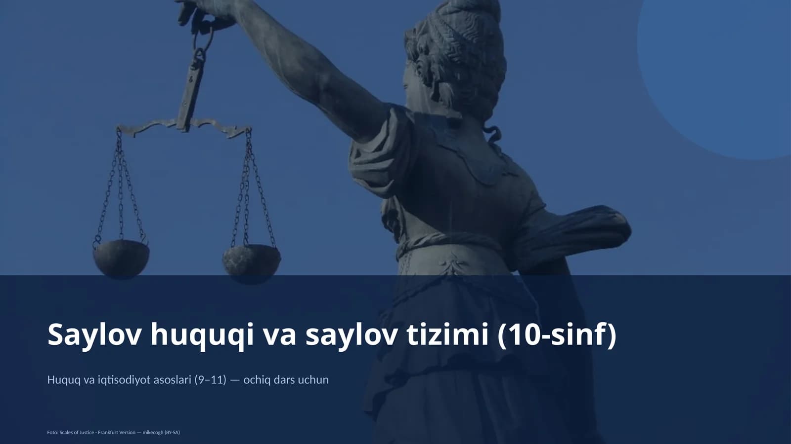 Saylov huquqi va saylov tizimi (10-sinf)