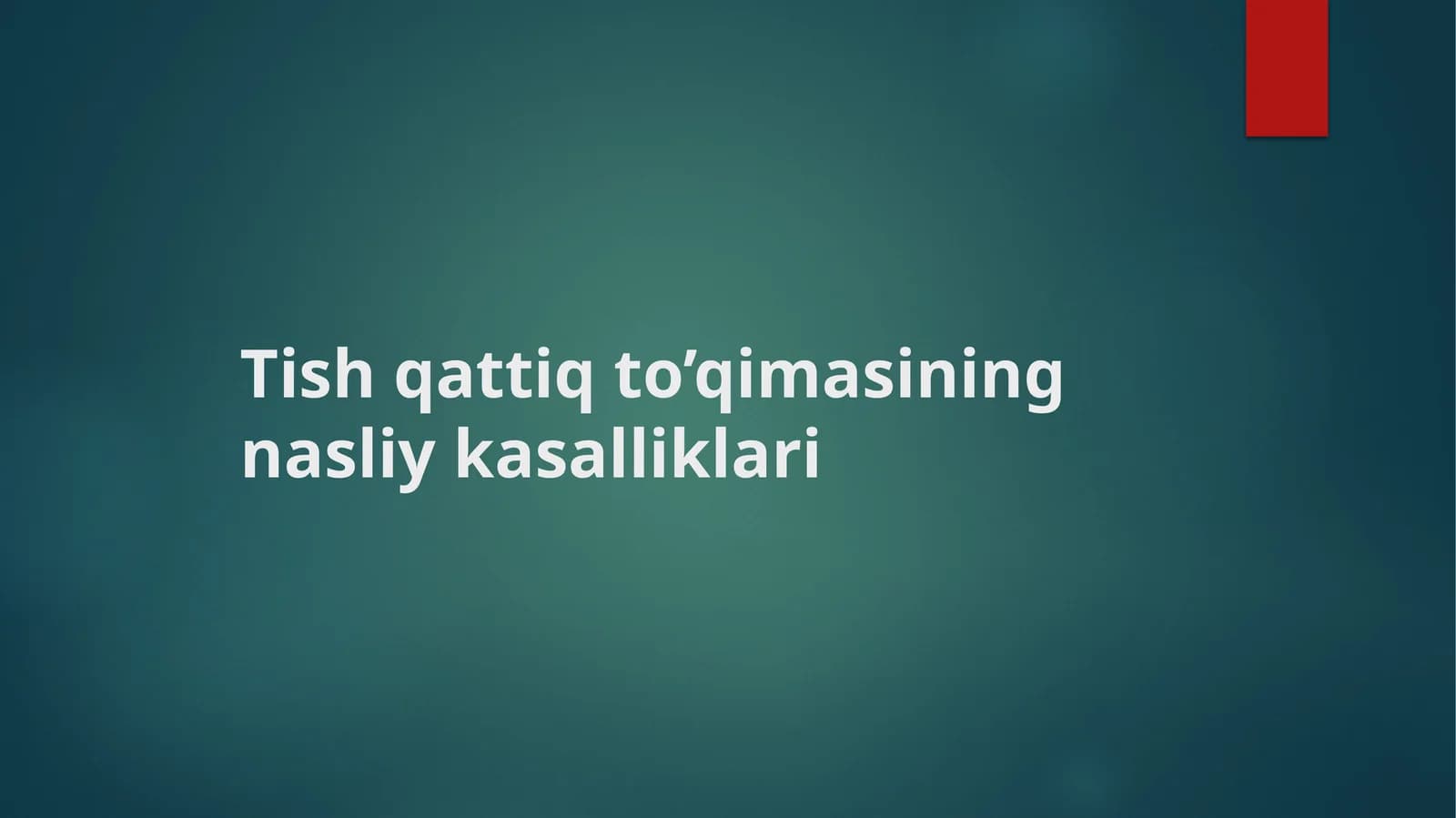 Tishqattiq to'qimasining nasliy kasalliklari