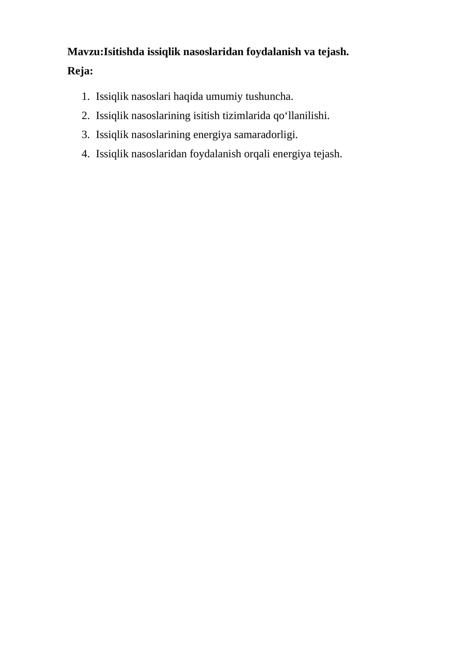 Issiqlik nasoslari