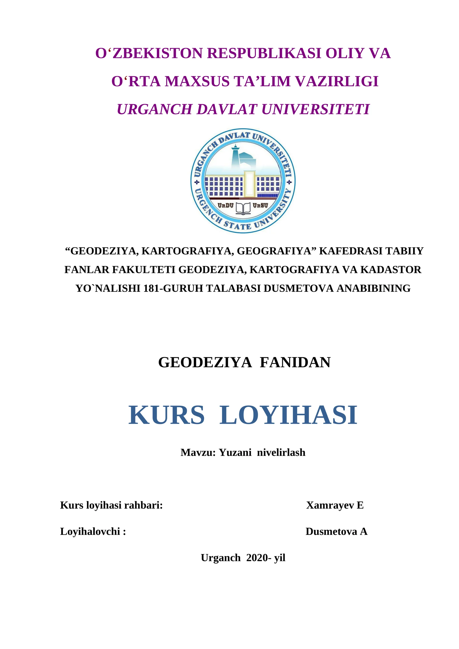Yuzani nivelirlash