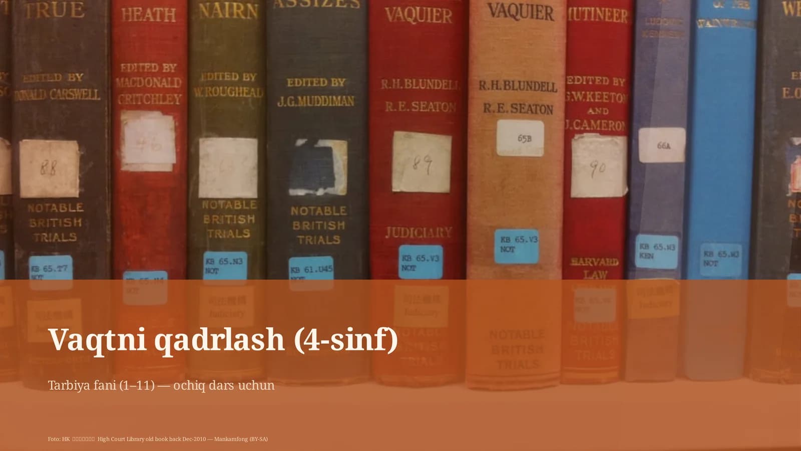 Vaqtni qadrlash (4-sinf)